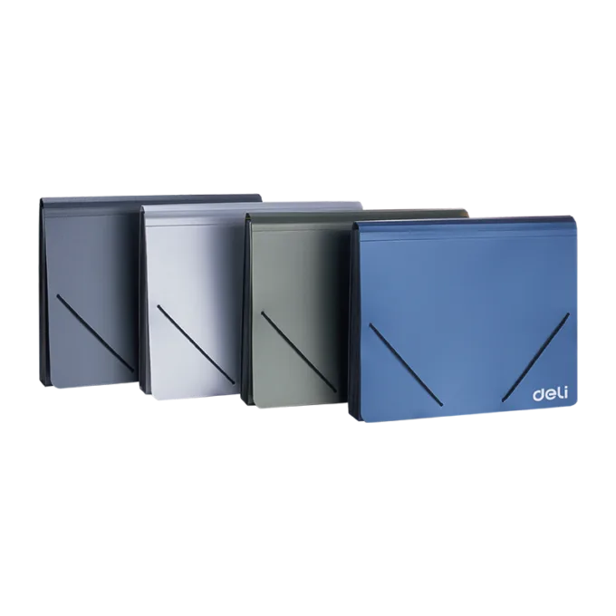 DELI EXPANDING FILE ELASTIC A4 13P 4C — image 1