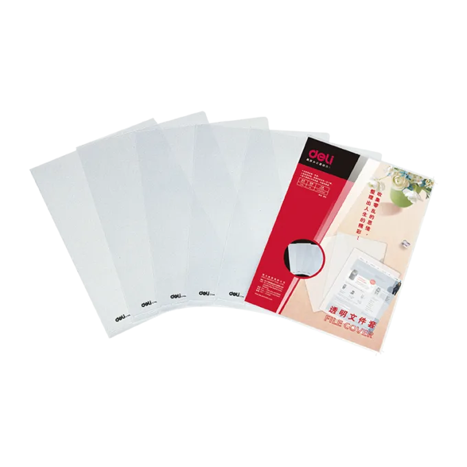DELI L-REPORT FILE A4 CLEAR 10PK (180 MIC.) — image 1