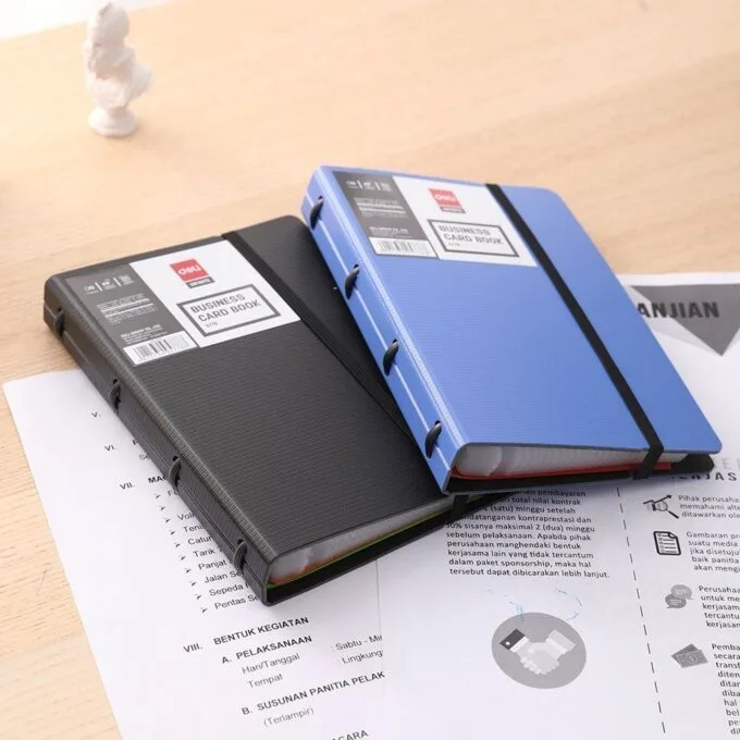 DELI REFILLABLE DISC FOAM PP BUSINESS CARD BOOK 180CARDS 2C — image 1