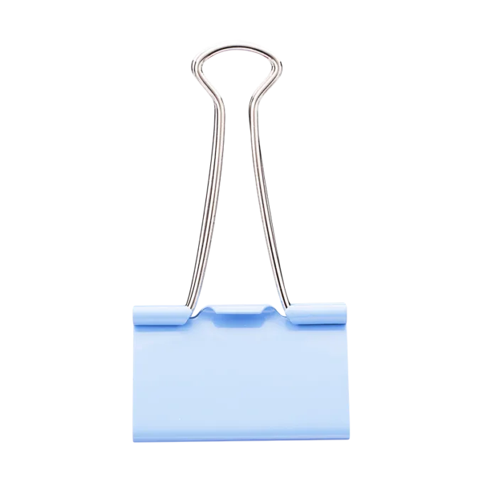 DELI COLOR BINDER CLIPS 51MM 12 PCS / PVC TUBE — image 1