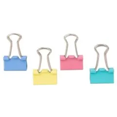 DELI COLOR BINDER CLIPS 15MM 60 PCS / PVC TUBE