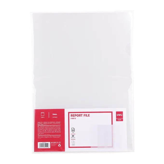 DELI L-REPORT FILE A4 CLEAR 24PK (110 MIC) — image 1