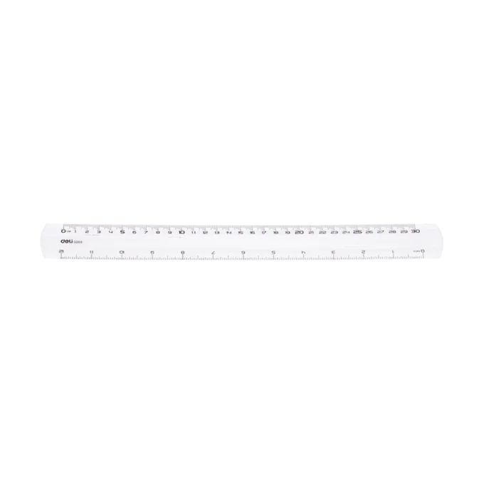 DELI PS RULER EASY-GRAB 30CM TRANSPARENT — image 1