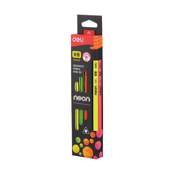 DELI GRAPHITE PENCIL HB W/ERASER (BOX OF 12 PCS) — image 1