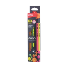 DELI GRAPHITE PENCIL 2B W/ERASER (BOX OF 12 PCS)