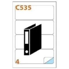 MARKIN LABEL A4 190X61MM 100 SHEETS BOX
