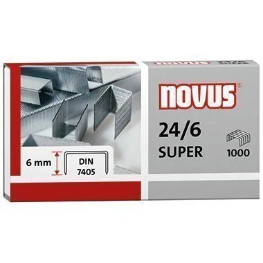 NOVUS STAPLES 24/6 1000 PCS BOX — image 1