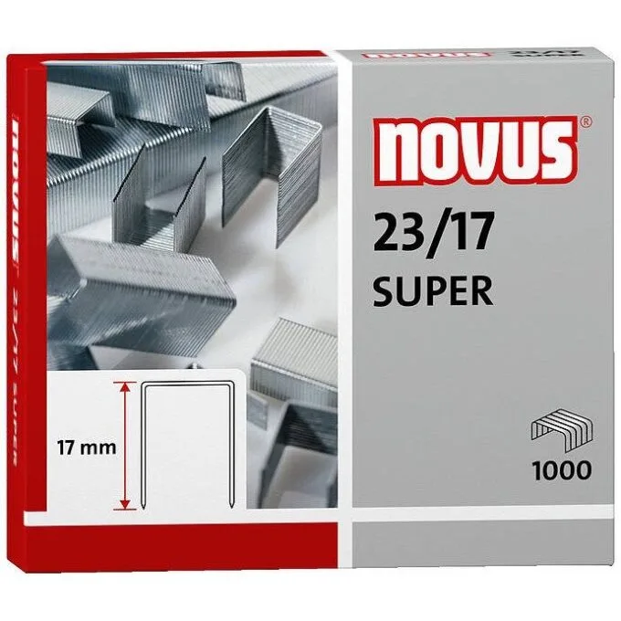 NOVUS STAPLES 23/17 1000 PCS BOX — image 1