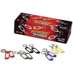 MARKIN KEY RINGS WITH SWIVEL 200 PCS BOX