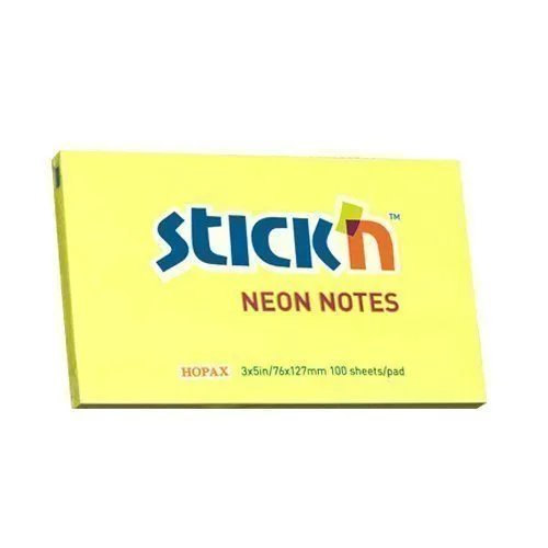STICK'N 76X127MM 100SH NEON NOTE LEMON — image 1