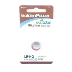 1PC/CARD GOLDEN POWER 1.5V ALKALINE BUTTON LR44G
