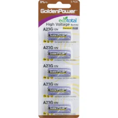1PC/CARD GOLDEN POWER 12V ALKALINE HIGH VOLT. A23G