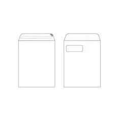 WHITE ENV P & S 324X229MM - WINDOW 45X100MM - 100 GSM 250 PCS BOX