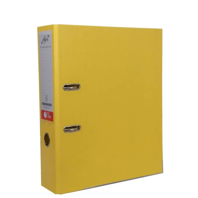 ELFEN FILE PLASTIC SUPER STRONG A4 75MM YELLOW 0411 — image 1