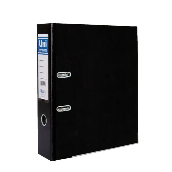 HI-PLUS A4 LEVER ARCH FILE - 3" SPINE - BLACK — image 1