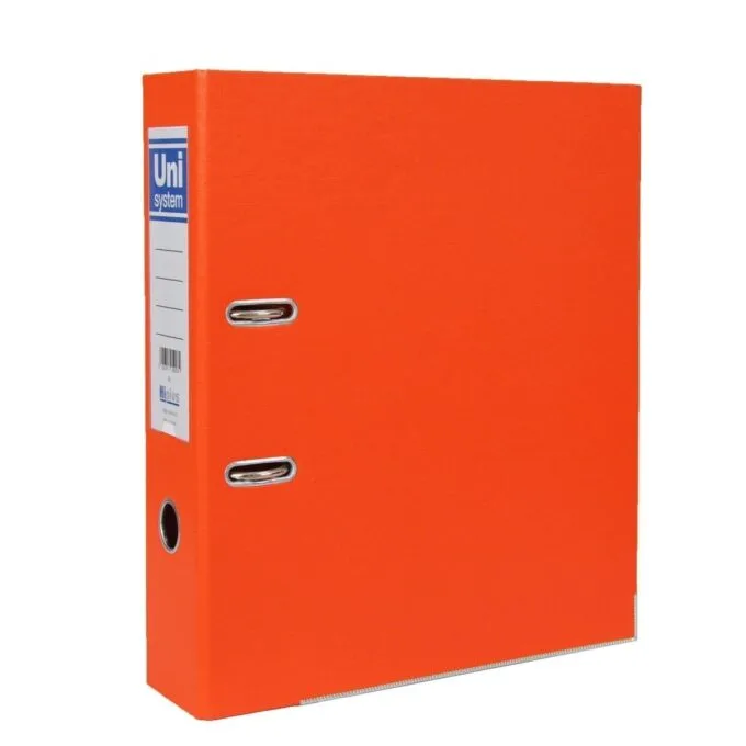 HI-PLUS A4 LEVER ARCH FILE - 3" SPINE - ORANGE — image 1