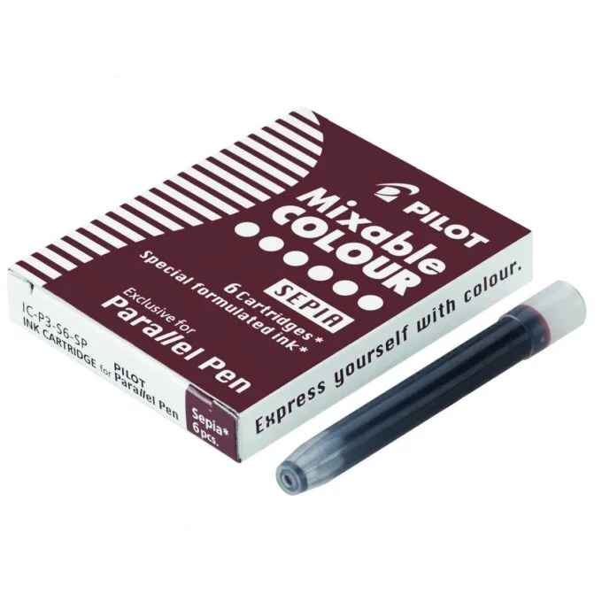 PILOT SET OF 6 CARTRIDGES FOR PARALLEL PEN - SEPIA — image 1