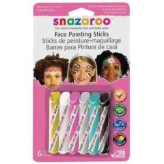 SNAZAROO FACE PAINTING CRAYON STICKS - FANTASY - 6 PACK
