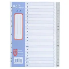 LION: A4 PLASTIC 0.13mm DIVIDER A-Z