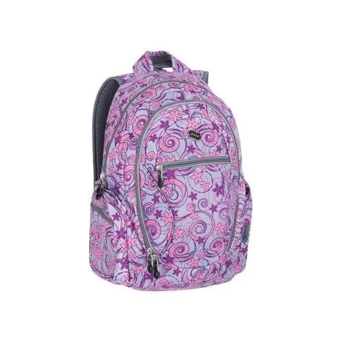 BACKPACK DOBBY GRAY FLOWER — image 1