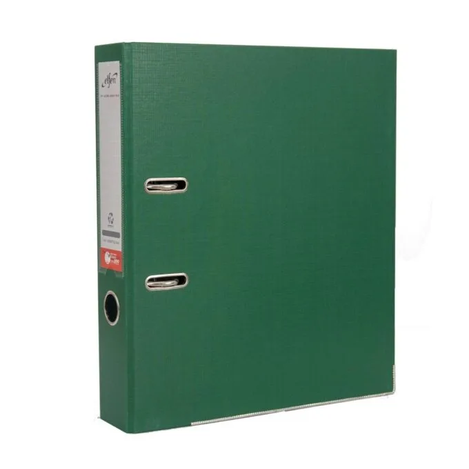ELFEN FILE PLASTIC SUPER STRONG A4 75MM GREEN MM 0311 — image 1