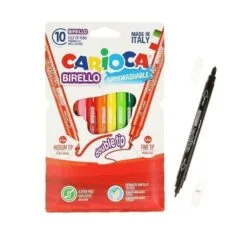 CARIOCA BIRELLO DOUBLE POINT FIBRE PEN BOX OF 10 PCS