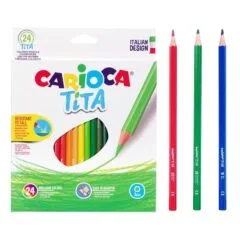 CARIOCA TITA WOOD FREE PENCIL BOX 24 PCS
