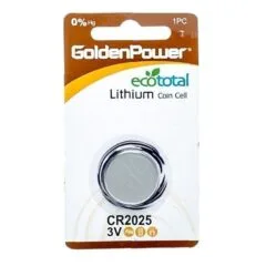 1PC/CARD GOLDEN POWER 3V LITHIUM BUTTON CR2025