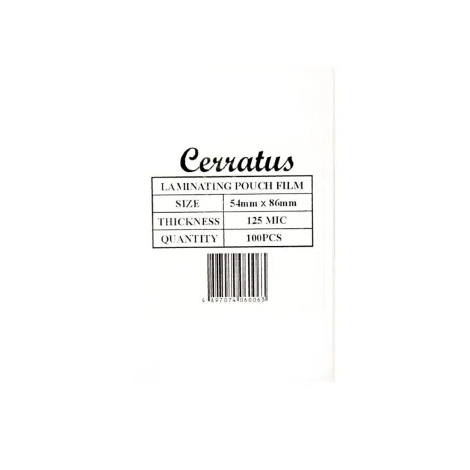 LAMINATING POUCH 54X86MM 125MIC 100 SHEETS — image 1