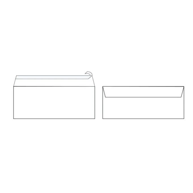 GOLDEN PRIME - DL ENVELOPE 110X220MM. 90GR. WHITE PEEL SEAL - BOX OF 500 PCS WITH EASY OPEN — image 1