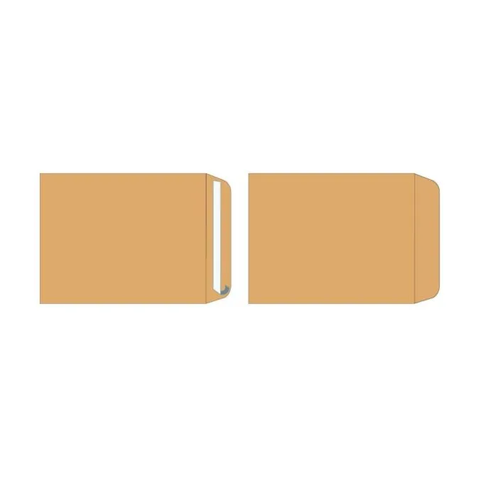 GOLDEN PRIME - POCKET ENVELOPE 254X381MM. 120GR. NATURAL RIBBED KRAFT PEEL SEAL - BOX OF 250 PCS — image 1