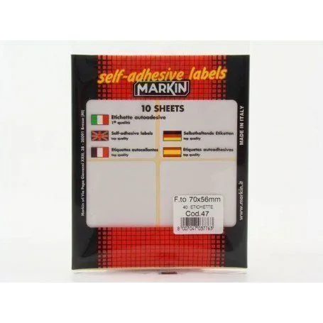 MARKIN LABEL 70X56MM 10 SHEETS BAG — image 1