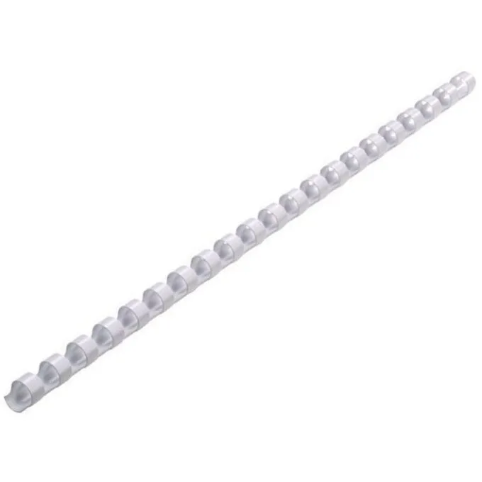 RS BINDING COMBS 06 MM WHITE 100 PCS BOX — image 1