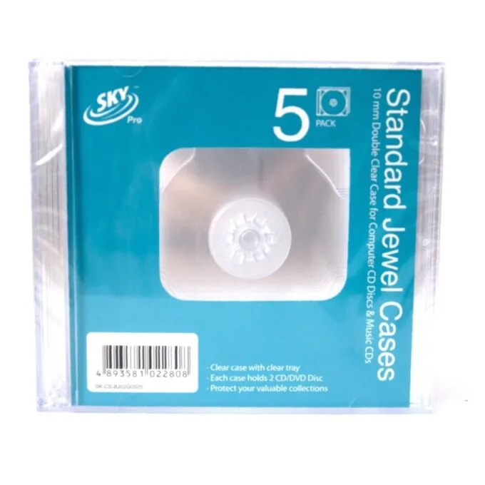 SKY PRO 10MM CD CASES TRANSPARENT 5 PCS PACK — image 1