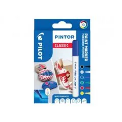 PILOT PINTOR - WALLET REGULAR MIX -X 6- FINE - BLACK BLUE GREEN YELLOW WHITE RED