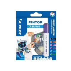 PILOT PINTOR - WALLET CREATIVE MIX -X 6- MEDIUM - BLACK VIOLET LIGHT BLUE PINK LIGHT GREEN ORANGE