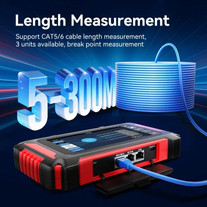 Noyafa Fiber & Network Tester with 150km OTDR, Full-protocol Network Analysis, PoE Testing, Ethernet Cable Verification, Multimeter NF-8607 — image 15