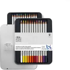 W&N PRECISION WATERCOLOUR PENCIL X24 TIN SET