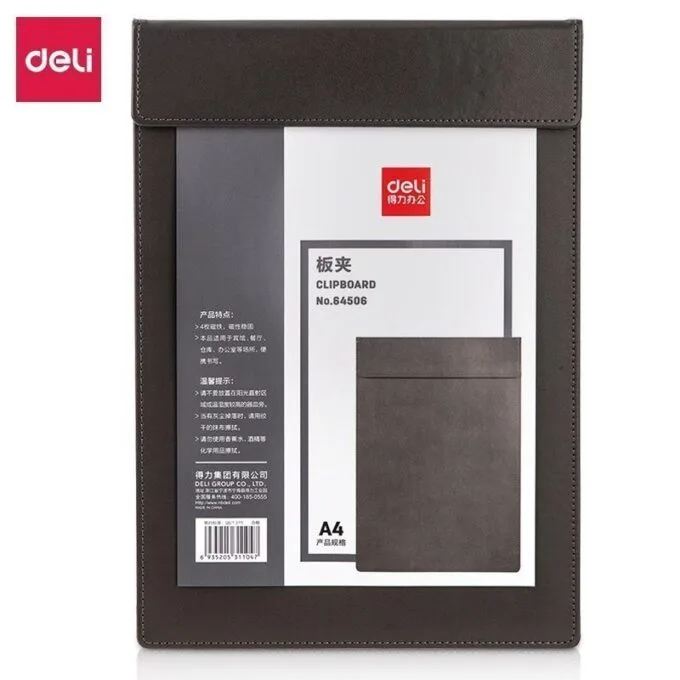 DELI A4 MAGNETIC CLIP CLIPBOARD GRAY — image 1