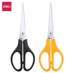 DELI PP STAINLESS STEEL SCISSORS 170MM,BLACK, YELLOW ASSORTED