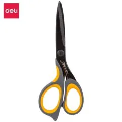DELI PP+TPE STAINLESS STEEL SOFT-TOUCH SCISSORS 175MM, NON-STICKY BLADE