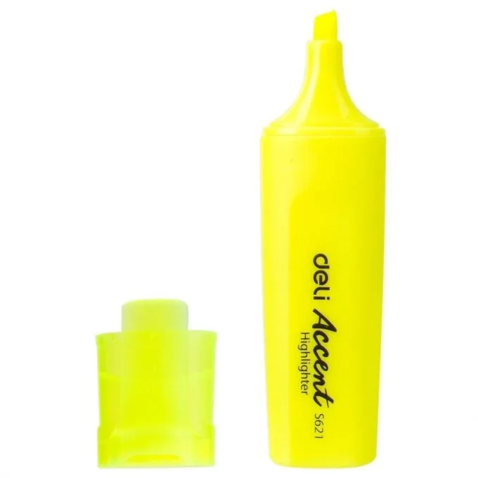 DELI HIGHLIGHTER CHISEL 1-5MM YELLOW — image 1