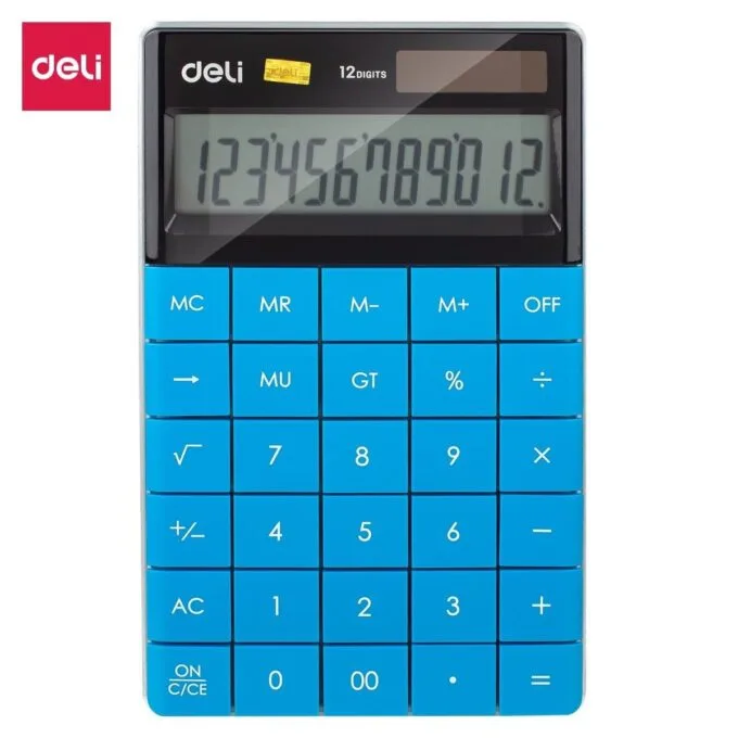 DELI MODERN CALCULATOR 12-DIGIT - BLUE — image 1