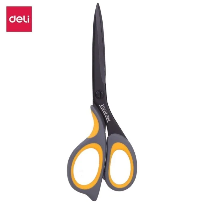 DELI PP+TPE STAINLESS STEEL SOFT-TOUCH SCISSORS 210MM, NON-STICKY BLADE — image 1