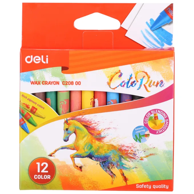 DELI WAX CRAYON Φ8*90MM 12C — image 1