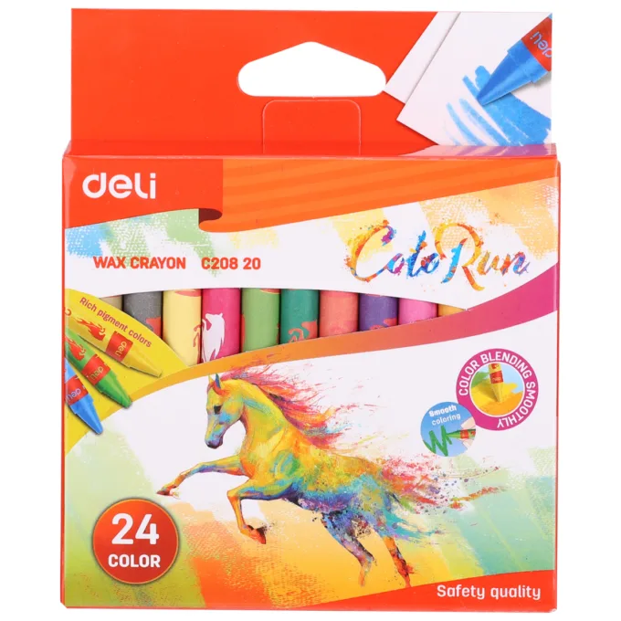 DELI WAX CRAYON Φ8*90MM 24C — image 1