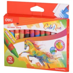 DELI JUMBO WAX CRAYON Φ11*98MM12C