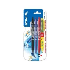 PILOT BLISTER 3 FRIXION CLICKER - MEDIUM - 0.7 BLACK/BLUE/RED + FRIXION LIGHT YELLOW