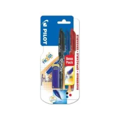 PILOT BLISTER 3 FRIXION BALL - MEDIUM - 0.7 BLACK/BLUE/RED + FRIXION ERASER