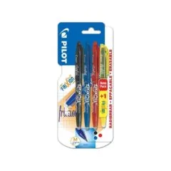 PILOT BLISTER 3 FRIXION BALL - MEDIUM - 0.7 BLACK/BLUE/RED + FRIXION LIGHT YELLOW